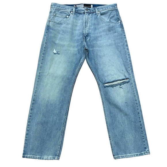 Levis SilverTab Jeans Men 36x30 Straight Light Wash Grunge Y2K Relaunch - Picture 1 of 10
